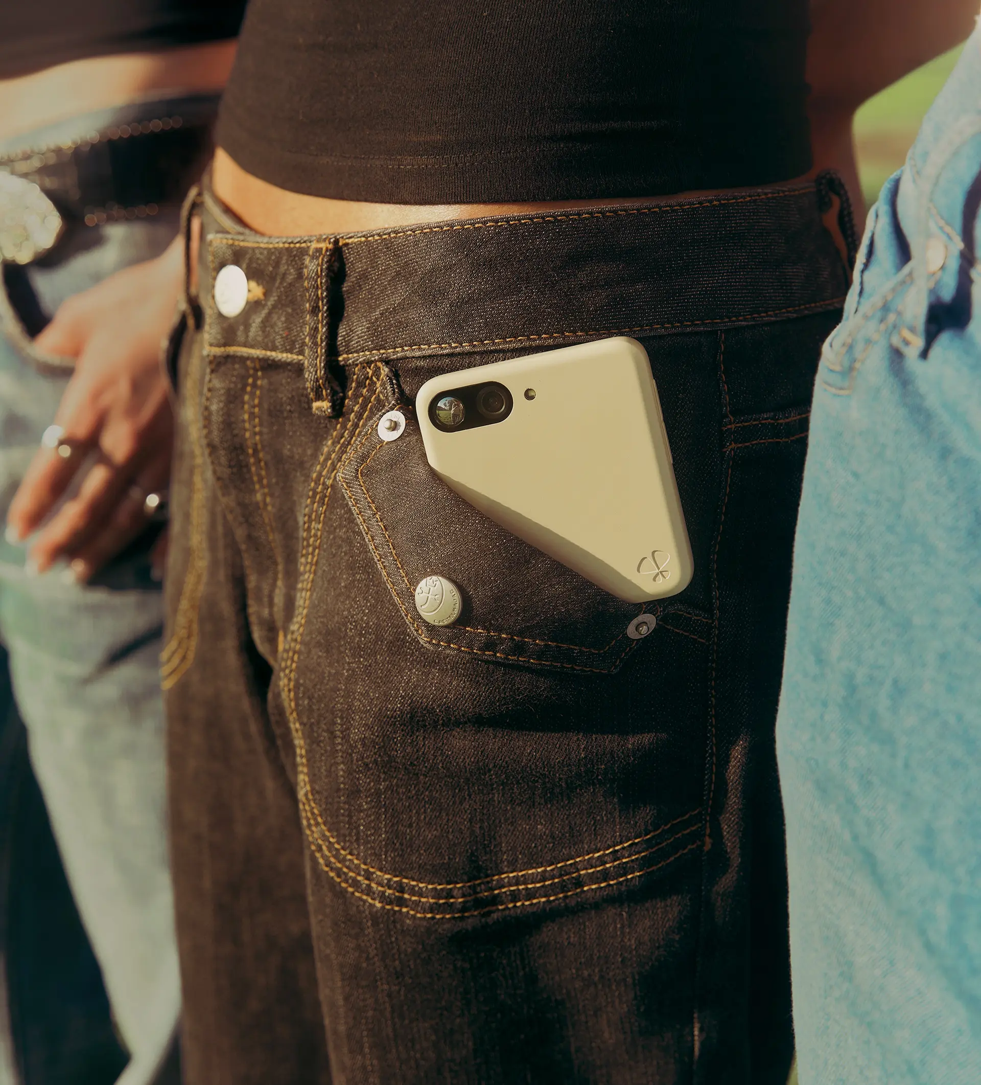 meadow in a jeans pocket
